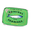 Pouch cosmetic cu sardine conservate 17,5 x 11,5 x 4,5 cm Geantă de călătorie pentru femei din PU cu fermoar Pouch creativ drăguț pentru toaletă pentru vacanță 5