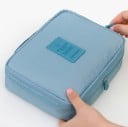 Pouch cosmetic de călătorie pentru femei cu buzunar dublu detașabil Două compartimente din plasă pe capac Nylon și plasă Dimensiuni 22 3