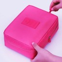 Pouch cosmetic de călătorie pentru femei cu buzunar dublu detașabil Două compartimente din plasă pe capac Nylon și plasă Dimensiuni 22 7