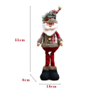 Poupée décorative de Noël 55 cm Avec barbe et bonnet Figurine debout ou assise en PP et polaire Décoration de Noël élégante 2