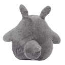Poupée en peluche grise avec un sourire 26 cm Jouet en peluche adorable Compagnon doux pour enfants et adultes 4