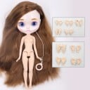 Poupée en plastique 30 cm avec frange sur le côté et différentes nuances de cheveux Réaliste Plastique résistant 2