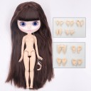 Poupée en plastique de 30 cm avec frange et différentes nuances de cheveux Poupée réaliste avec bras interchangeables Plastique résistant 9