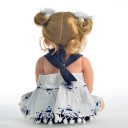 Poupée en silicone avec couettes 55 cm 4