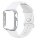 Pouzdro na hodinky PC + silikonový řemínek pro Apple Watch 40 mm Super ochranný set pevné pouzdro a měkký pásek kompatibilní s více modely 3
