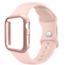 Pouzdro na hodinky PC + silikonový řemínek pro Apple Watch 40 mm Super ochranný set pevné pouzdro a měkký pásek kompatibilní s více 5