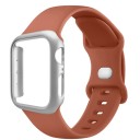 Pouzdro na hodinky + silikonový řemínek pro Apple Watch 41 mm Super ochranný set pevné pouzdro a měkký pásek kompatibilní s více modely 6