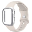 Pouzdro na hodinky + silikonový řemínek pro Apple Watch 41 mm Super ochranný set pevné pouzdro a měkký pásek kompatibilní s více modely 7
