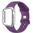 Pouzdro na hodinky + silikonový řemínek pro Apple Watch 41 mm Super ochranný set pevné pouzdro a měkký pásek kompatibilní s více modely 13