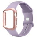 Pouzdro na hodinky + silikonový řemínek pro Apple Watch Series 10 42 mm Super ochranný set odolné pouzdro a flexibilní pásek 8