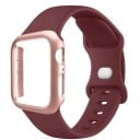 Pouzdro na hodinky + silikonový řemínek pro Apple Watch Series 10 42 mm Super ochranný set odolné pouzdro a flexibilní pásek 15