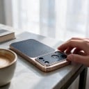 Pouzdro na iPhone 16e Textura kůže Matný povrch Nárazuvzdorné Protiskluzové Ochrana proti otiskům prstů i prachu 13