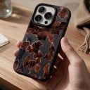 Pouzdro na iPhone 18 Pro Max Kraví vzor Textura liči Kryt z PC + TPU Ochrana proti pádu i poškrábaniu Na každý deň 14
