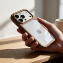 Pouzdro na iPhone 18 Pro Max Průhledný zadní panel Kryt z PC + TPU Zvýšený rámeček fotoaparátu Ochrana proti nárazům 16