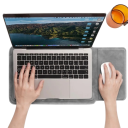 Pouzdro na notebook 13" 3v1 se stojánkem i podložkou pod myš 330 x 240 mm magnetické zavírání a voděodolný povrch do kanceláře i na cesty 3