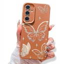 Pouzdro na Samsung Galaxy S24+ s motívom motýľov Silikónový kryt s ochranou fotoaparátu Ochranný obal na mobil Samsung S24 Plus Na každý deň 10