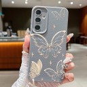 Pouzdro na Samsung Galaxy S24+ s motívom motýľov Silikónový kryt s ochranou fotoaparátu Ochranný obal na mobil Samsung S24 Plus Na každý deň 14
