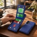 Pouzdro na Samsung Galaxy S24 Ultra S vyklápěcím držákem na kreditní karty Umělá kůže Peněženkové pouzdro Obal na mobil s kapsou na karty 9