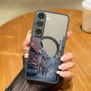 Pouzdro na Samsung Galaxy S26 Ultra Anime Town design Magnetické nabíjení TPU a akryl Ochranný zadní kryt na telefon Pro fanoušky anime 2