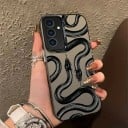 Pouzdro na Samsung Galaxy S26 Ultra Se vzorovaným potiskem Tvrdý kryt z polykarbonátu a TPU Zadní obal na telefon 30