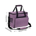 Pouzdro na šicí stroj velké 45 x 37 x 26 cm cestovní taška s kapsami a popruhem pro šicí příslušenství a přenášení 7