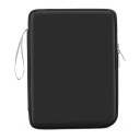Pouzdro na tablet se zipem 31 x 23 x 3 cm semišový materiál vnitřní kapsy na kabely a příslušenství na cesty do batohu i tašky 2