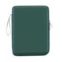 Pouzdro na tablet se zipem 31 x 23 x 3 cm semišový materiál vnitřní kapsy na kabely a příslušenství na cesty do batohu i tašky 1