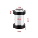 Pouzdro zadního tlumiče horského kola s vnějším průměrem 12 mm vnitřním 8 mm délka 24 mm redukce pro odpružený rám MTB kola 2