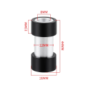 Pouzdro zadního tlumiče horského kola s vnějším průměrem 12 mm vnitřním 8 mm délka 44 mm redukce pro odpružený rám MTB kola 2