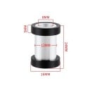 Pouzdru de amortizor posterior pentru biciclete montane cu diametru exterior de 12 mm, diametru interior de 8 mm, lungime de 24 mm, reducție 2