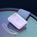 Powerbank 10000 mAh con ricarica wireless per telefoni 10 W Ricarica rapida QC 3.0 fino a 18 W Ingressi USB-C e Micro USB 9,4 x 6,2 x 2,5 cm 1