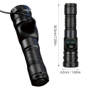 Powerful LED Torch with COB Side Light, Zoom, Battery Display, USB Charging and 5 Modes for Outdoor Use 4
