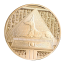 Pozlátená zberateľská minca s egypským bohom Anubisom 4 cm Egyptská obojstranná pamätná minca Replika starovekej mince s egyptským bohom Mince s pyramídou a Anubisom 2