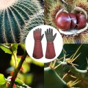 Pracovní rukavice s dlouhou manžetou a poutkem, šíře dlaně 11,25 cm, celková délka 41 cm, délka manžety 22 cm, červeno-šedé 2