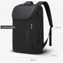 Pracowniczy plecak na laptop 29 x 17 x 47 cm 20 - 35 l Wodoodporny plecak z miękkiego materiału z ładowaniem USB na zamek i regulowanymi paskami 5