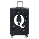 Práctica funda protectora para maletas de viaje con estampado de letras 65–71 cm tela elástica negra funda elástica para equipaje 15