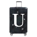 Praktischer Schutzüberzug für Reisekoffer mit Buchstabenmotiv 65–71 cm dehnbare Stoff schwarze elastische Hülle für Gepäck 19