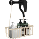 Prateleira de casa de banho em alumínio sem perfuração 28x10x10,5 cm Cesto para banheira Organizador de chuveiro Suporte para cosméticos Espaço de armazenamento Suspensão 36 cm 11