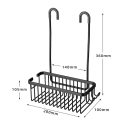 Prateleira de casa de banho em alumínio sem perfuração 28x10x10,5 cm Cesto para banheira Organizador de chuveiro Suporte para cosméticos Espaço de armazenamento Suspensão 36 cm 5