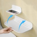 Prateleira de parede dobrável Organizador de banheiro Suporte prático para pequenos objetos Prateleira de plástico para banheiro Dimensões 18x11 cm 4