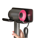 Prateleira de parede para secador de cabelo 14,5×6,5×8,5 cm Suporte para secador com abertura de 5,3 cm Organizador de casa de banho Prateleira de parede de armazenamento 4