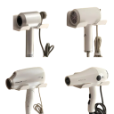 Prateleira de parede para secador de cabelo 14,5×6,5×8,5 cm Suporte para secador com abertura de 5,3 cm Organizador de casa de banho Prateleira de parede de armazenamento 6