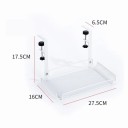 Prateleira metálica suspensa com suporte para parafuso 27.5x16x17.5 cm preta/branca prateleira de rede para parede ou mesa prática 9