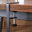 Prateleira metálica suspensa com suporte para parafuso 36x20x17.5 cm preta rede de arrumação para mesa ou parede prática 5