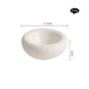 Prato de servir de cerâmica com fundo profundo 17,8 x 8 cm prato branco de cerâmica para servir sobremesas e pratos pequenos 3