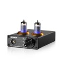 Pre-amplificador de phono MM con válvulas 6A2, 95×116×33 mm, corrección RIAA, entrada AUX de 3,5 mm, negro, para tocadiscos de vinilo 1