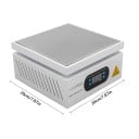 Predhrevná vykurovacia doska 220V 700W 20x20 cm digitálna regulácia teploty kovová na spájkovanie a servis elektroniky 4