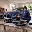 Predné LED svetlomety pre BMW radu 3 F30 s denným svietením Angel Eyes, 2 ks, full LED, čierne, pre vozidlá s originálnymi xenónmi 2012–2019 5