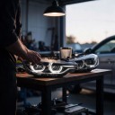 Predné svetlomety 2 ks s LED denným svietením, smerovkami, stretávacími a diaľkovými svetlami, čierne, pre BMW radu 3 F30 2012–2019 s halogénmi 5