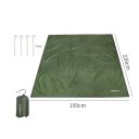 Prelată de cort impermeabilă verde 220 x 150 cm cu 4 cuie din aluminiu, husă de protecție pentru exterior, prelată pentru camping și drumeții 2